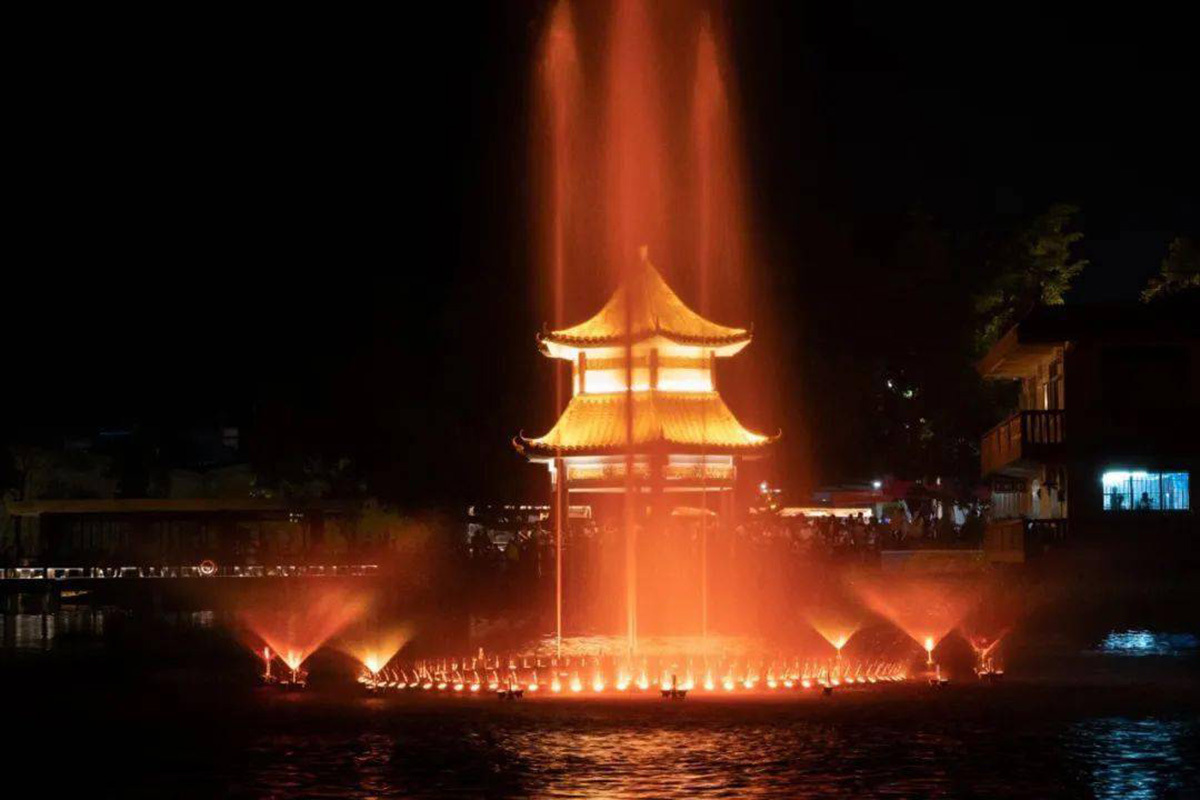 Super beautiful! New music fountain added to Xinxing Paradise Park, check-in and walking~