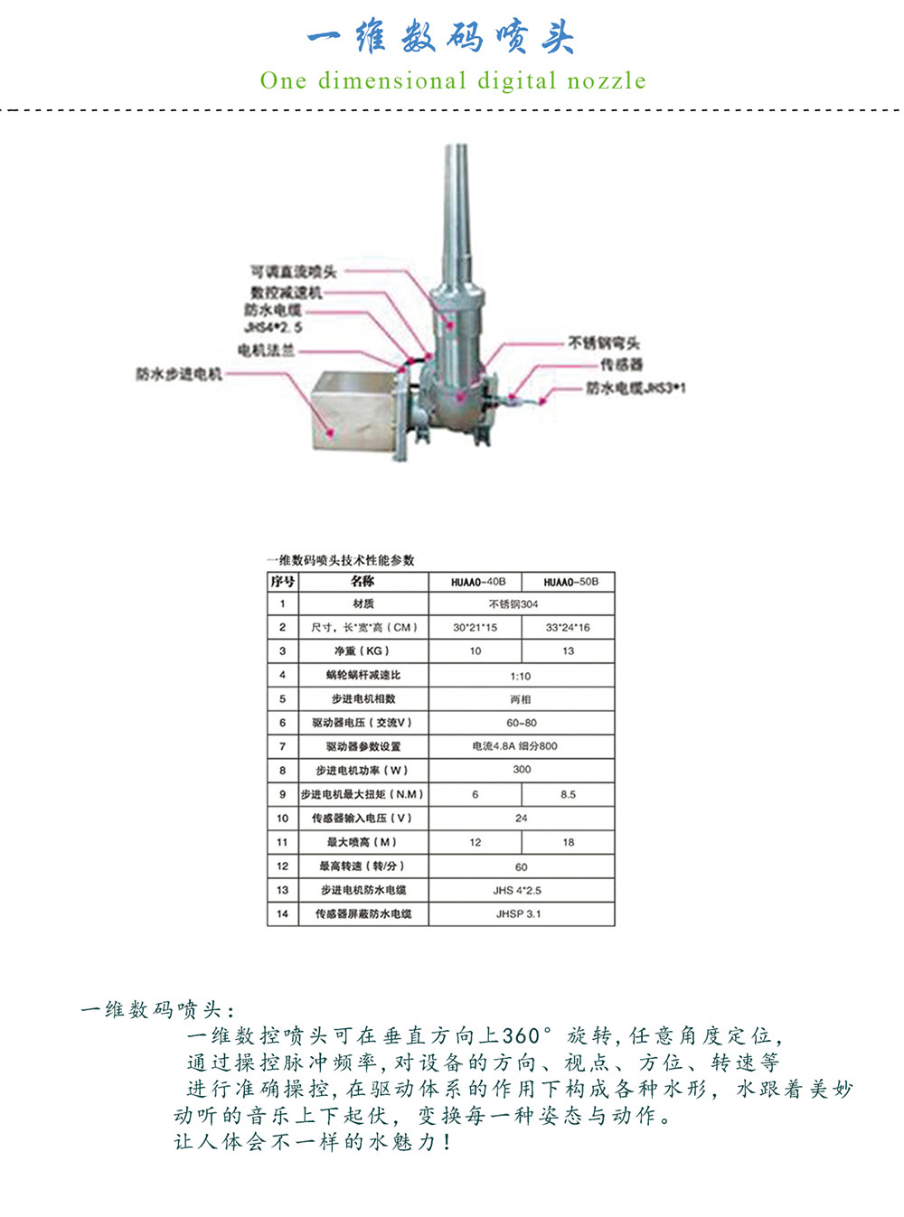 Type professional nozzle - YW