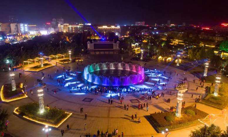Jiangxi Longnan Longxiang Square Sound, Light, Electricity and Water Dance Show