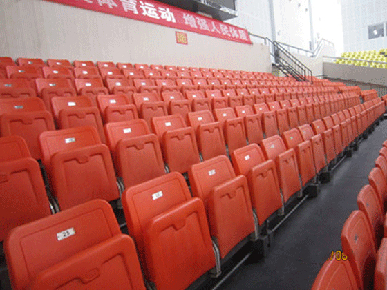 后置式高靠背翻版椅伸缩看台（电动/手动）